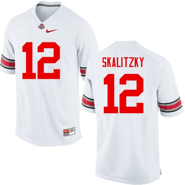 Ohio State Buckeyes #12 Brendan Skalitzky Men Stitched Jersey White